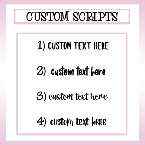 Custom Script Sheet