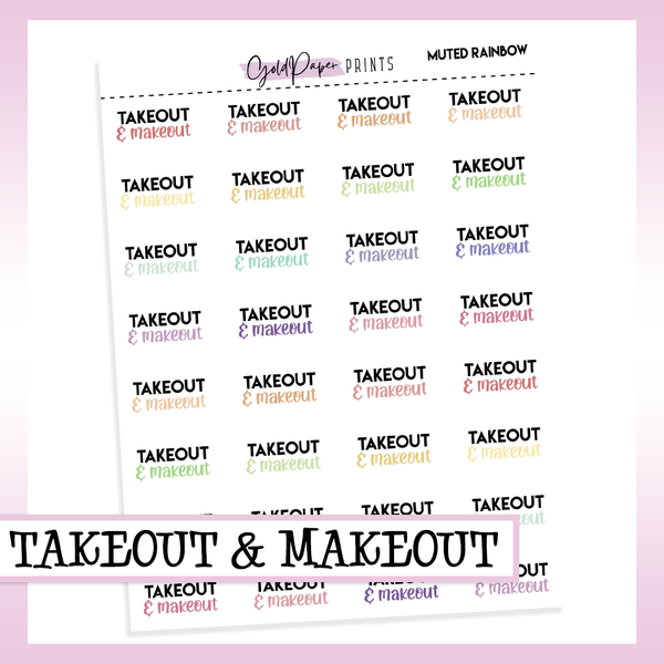 Takeout & Makeout Sheet