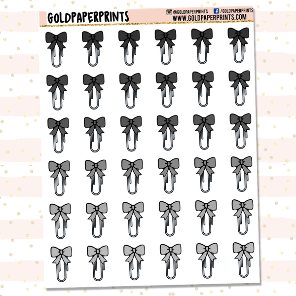 Bow Paperclips Sheet