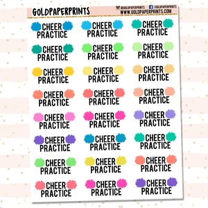 Cheer Practice Sheet