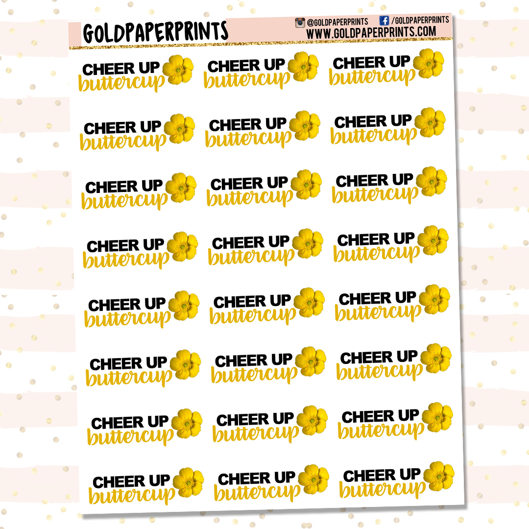 Cheer Up Buttercup Sheet