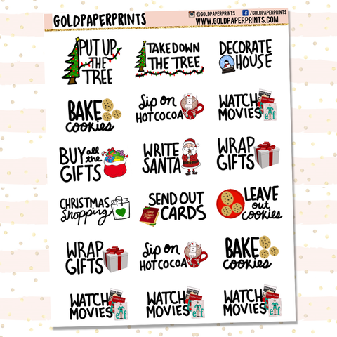 Christmas Bucket List Sheet