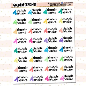 Church Service Sheet