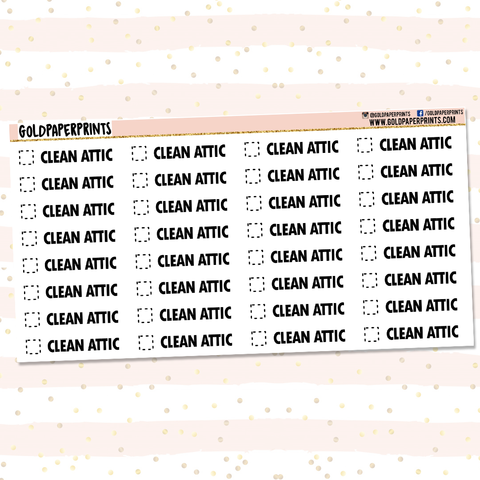 Clean Attic // Checklist Sheet