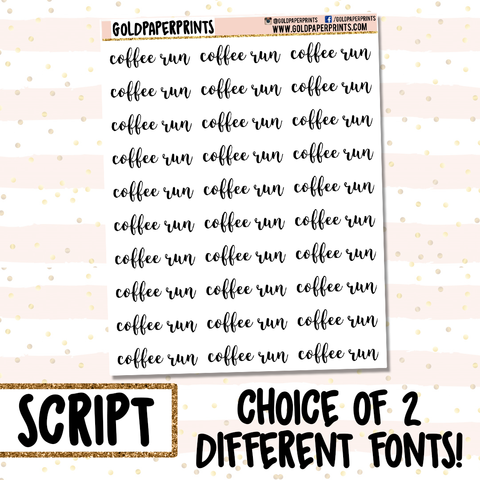 Coffee Run // Script Sheet