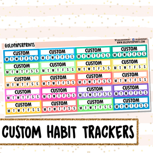 Custom Habit Trackers Sheet