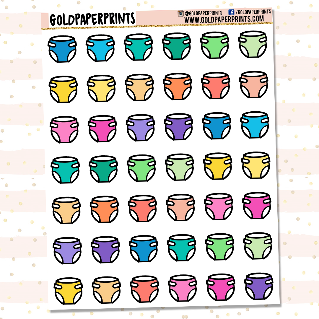 Diapers Icon Sheet