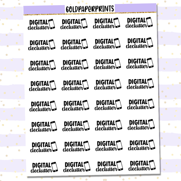 Digital Declutter Sheet