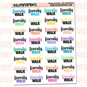 Family Walk Sheet