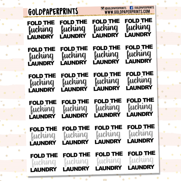 Fold the Fucking Laundry Sheet