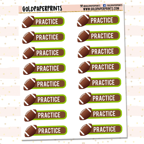 Football Practice/Game Sheet