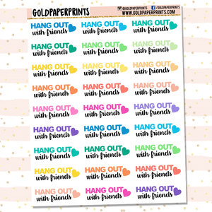 Hang Out with Friends Sheet
