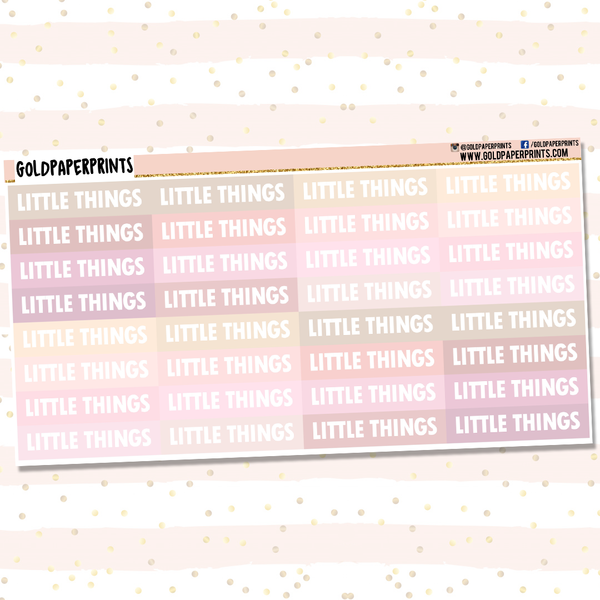 Little Things Headers Sheet