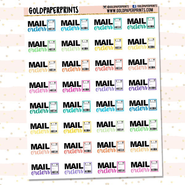 Mail Orders Sheet