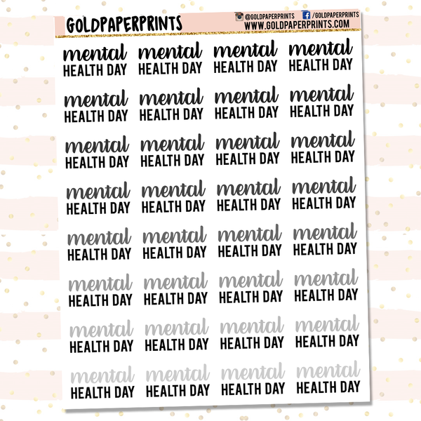 Mental Health Day Sheet