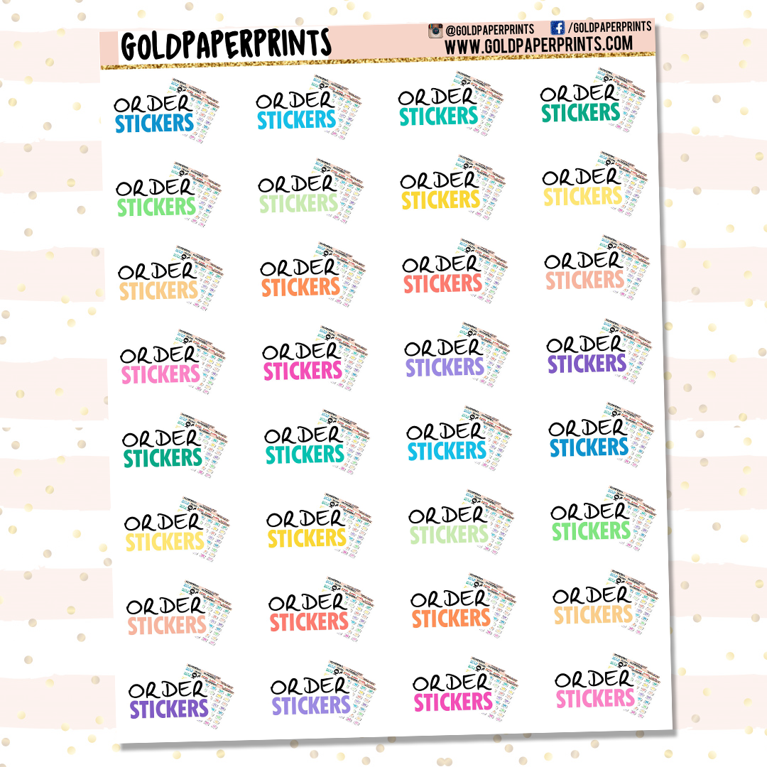 Order Stickers Sheet