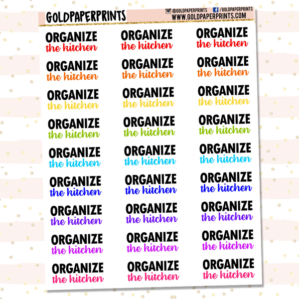 Organize The Kitchen Sheet