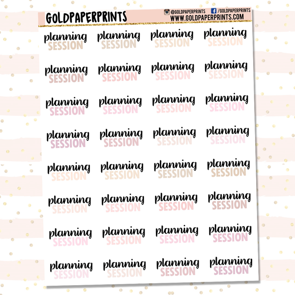 Planning Session Sheet