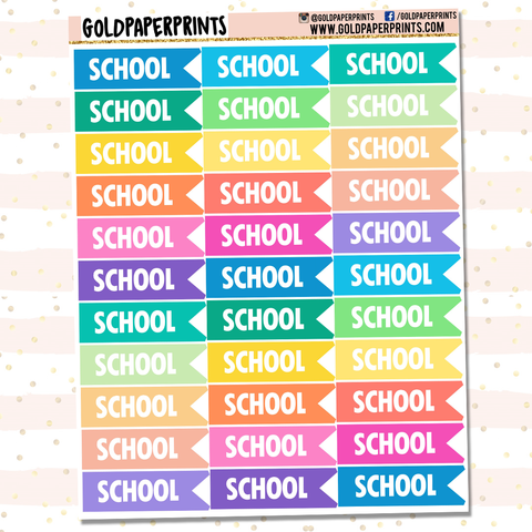 School Mini Flags Sheet
