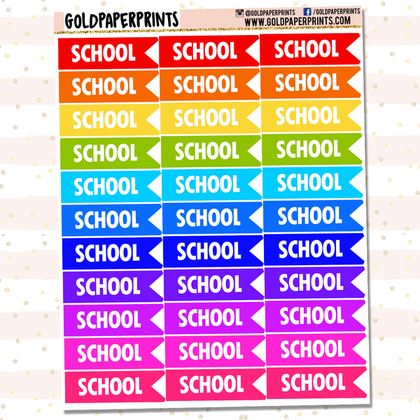 School Mini Flags Sheet
