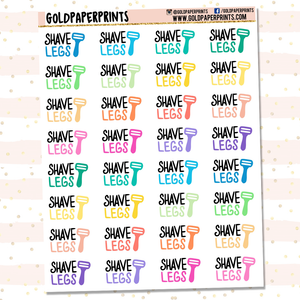 Shave Legs Sheet