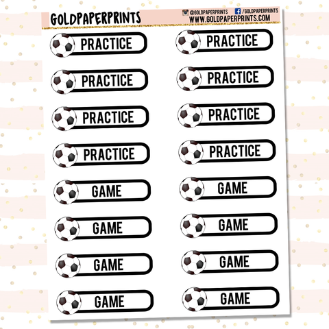 Soccer Practice/Game Sheet